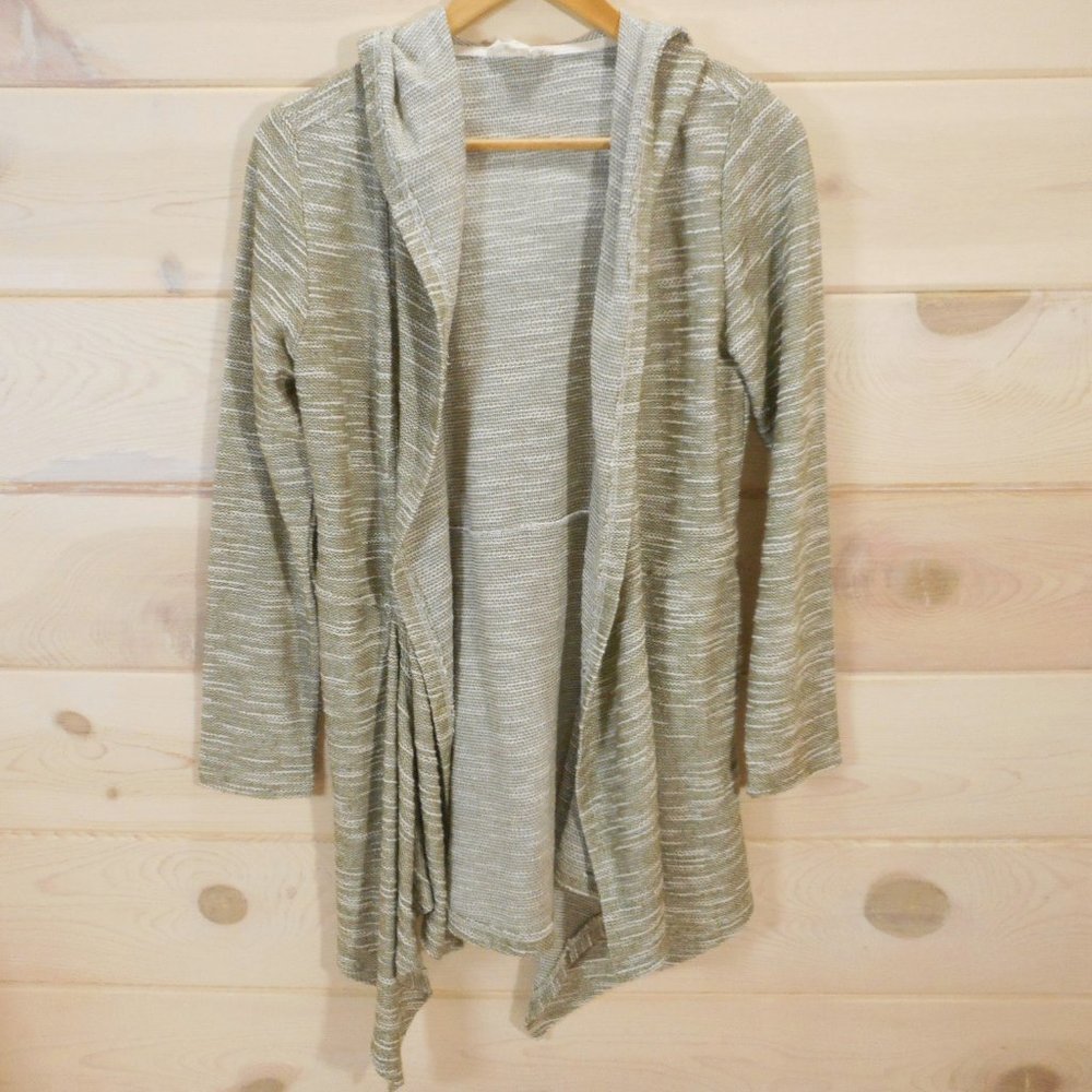 Mistic Prysm Women's Size M Hooded Cardigan Casual Beachy Pockets Neutral